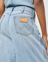 Damski Kombinezon Jeansowy Wrangler Trouser Jumpsuit Pale Blue Wash 112362713